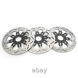 3X Floating Front Rear Brake Rotors for Harley FXDL Low Rider Spoke Wheel 14-17