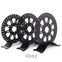 3X Front Rear Brake Rotors for Harley Dyna FXDL Low Rider Spoke Wheel 2014-2017