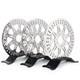 3x Polished Front Rear Brake Rotors For Harley Fxdl Low Rider Spoke Wheel 14-17