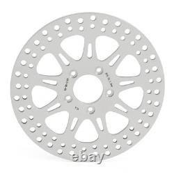 3X Polished Front Rear Brake Rotors for Harley FXDL Low Rider Spoke Wheel 14-17