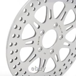 3X Polished Front Rear Brake Rotors for Harley FXDL Low Rider Spoke Wheel 14-17