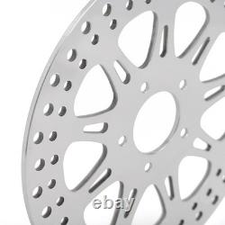 3X Polished Front Rear Brake Rotors for Harley FXDL Low Rider Spoke Wheel 14-17