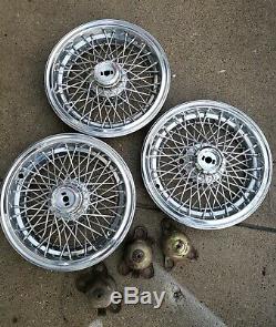 3 Chevy Caprice Wire Wheel Covers Hub Caps Spoke 10201261 Oem Gm