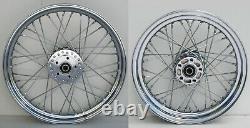 40 Spoke 19 Front 16 Rear Wheel Set Harley Sportster 1200 883 Super Glide Low