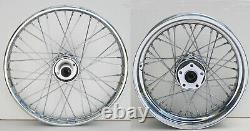 40 Spoke 21 Front 16 Rear Wheel Set Harley Softail Fxst Dyna Wide Glide 84-99