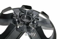 4 BLACK 2007-14 GMC SIERRA YUKON 17 Alloy Wheel Skins Hub Caps Full Rim Covers