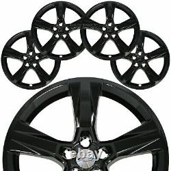 4 Black fit 2016-18 Chevrolet Camaro SS 20 Wheel Skins Hub Caps Full Rim Covers