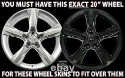 4 Black fit 2016-18 Chevrolet Camaro SS 20 Wheel Skins Hub Caps Full Rim Covers