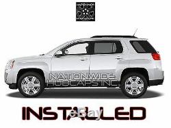 4 CHROME 2014-2016 GMC TERRAIN 17 Wheel Skins Full Rim Covers Center Hub Caps