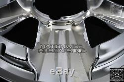 4 CHROME 2014-2016 GMC TERRAIN 17 Wheel Skins Full Rim Covers Center Hub Caps