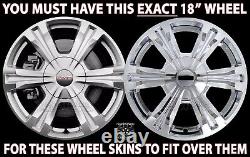 4 CHROME 2016 2017 GMC TERRAIN 18 Wheel Skins Rim Covers Hub Caps Simulators