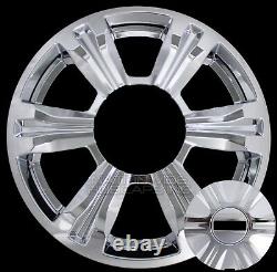 4 CHROME 2016 2017 GMC TERRAIN 18 Wheel Skins Rim Covers Hub Caps Simulators