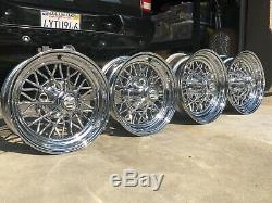 (4) Hot Rod 30 Spoke Cragar Star Wire Wheels Front 14x6 Rear 15x7 Staggered Og