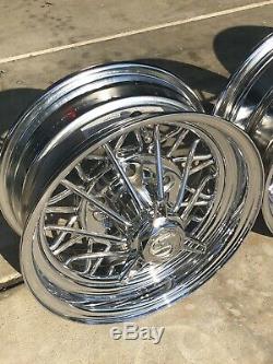 (4) Hot Rod 30 Spoke Cragar Star Wire Wheels Front 14x6 Rear 15x7 Staggered Og