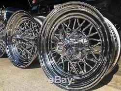 (4) Hot Rod 30 Spoke Cragar Star Wire Wheels Front 14x6 Rear 15x7 Staggered Og