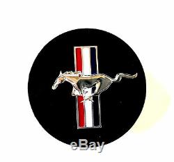(4) OEM 1994-2004 Ford Mustang Black Pony & Flag 17 Wheel Hub Cover Center Cap