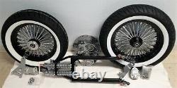 4 Under Black Springer Forks, GMA Brakes, Front End Kit, 150 Tires King-Spoke Rims