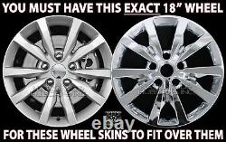 4 fit Dodge Durango SXT 2014-18 Chrome 18 Wheel Skins Hub Caps Full Rim Covers