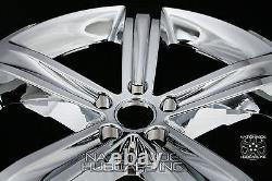 4 fits Dodge Charger 2015-2017 Chrome 20 Wheel Skins Hub Caps Full Rim Covers