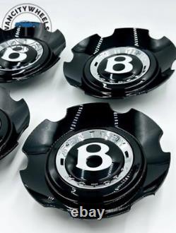 4pc Center Caps fit OEM Factory Bentley Continental Flying Spur Wheel 3W0601171C