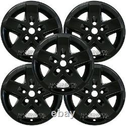 5 fits Jeep Wrangler 2007-2018 BLACK 17 Wheel Skins Hub Caps Bolt On Rim Covers