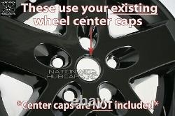 5 fits Jeep Wrangler 2007-2018 BLACK 17 Wheel Skins Hub Caps Bolt On Rim Covers