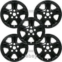 5 fits Wrangler Sport S 2018-2021 Black 17 Wheel Skins Hub Caps Full Rim Covers