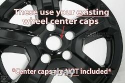 5 fits Wrangler Sport S 2018-2021 Black 17 Wheel Skins Hub Caps Full Rim Covers