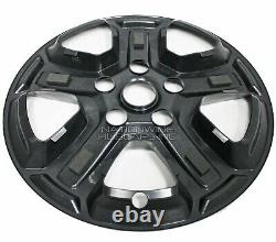 5 fits Wrangler Sport S 2018-2021 Black 17 Wheel Skins Hub Caps Full Rim Covers