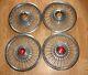 67 68 69 Nos Ford Mustang Gt Rare 14 Spoke Wire Wheel Covers 2 Hubcaps Red Ctr