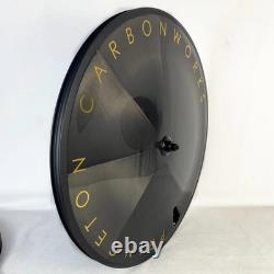 700C Carbon Front 3 Spokes Rear Disc Wheelset for Fixed Gear TT/Road Bicycle