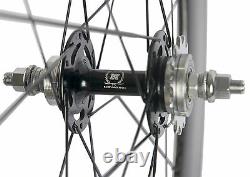 700C Fixed Gear Track Wheels 70mm Tri Spoke Front Wheel 88mm Rear Carbon Wheels