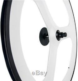 700C Front Tri Spoke Rear 88mm Carbon Wheelset Track Bike Carbon Wheels Clincher
