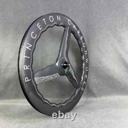 700C Rim/Disc Brake Road Bike Carbon Fiber Front Wave 3 Spoke Rear Disc Wheelset