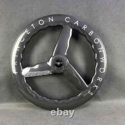 700C Rim/Disc Brake Road Bike Carbon Fiber Front Wave 3 Spoke Rear Disc Wheelset