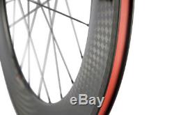 700C Urban Carbon Wheels Front 70mm Tri Spokes Rear 88mm Fixed Gear Carbon Wheel