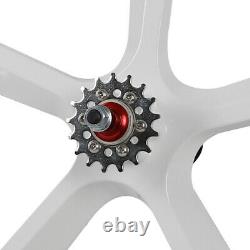 700c 5 Spoke Fixed Gear Single Speed Bike Fixie Spoke Mag Wheel Rim (Front+Rear)