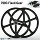 700c Fixed Gear 5-spoke Mag Wheels Rims Set Of Front & Rear Fixie Bike Clincher