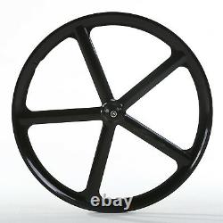 700c Fixed Gear 5-Spoke Mag Wheels Rims Set of Front & Rear Fixie Bike Clincher