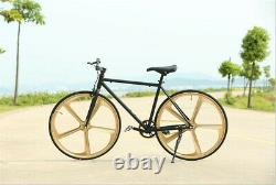 700c Fixed Gear 5-Spoke Mag Wheels Rims Set of Front & Rear Fixie Bike Clincher