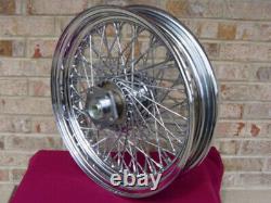 80 SPOKE CHROME 16x 3 WHEEL HARLEY SHOVELHEAD FL FRONT & REAR & FX 73-84 REAR