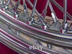 80 SPOKE CHROME 16x 3 WHEEL HARLEY SHOVELHEAD FL FRONT & REAR & FX 73-84 REAR