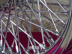 80 SPOKE CHROME 16x 3 WHEEL HARLEY SHOVELHEAD FL FRONT & REAR & FX 73-84 REAR