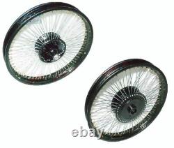 80 SS Spoke Front Rear Disc Brake Black Wheel Rim Wm2 19 For Roya lEnfield