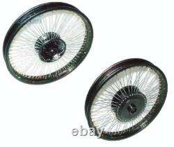 80 SS Spoke Front Rear Disc Brake Black Wheel Rim Wm2 19 For Royal Enfield