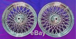 80 Spoke 16 Front/rear Wheel Set Harley Shovelhead Fl Flh Electra Glide 73-83