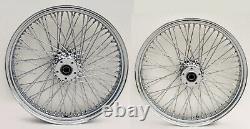 80 Spoke 21 & 16 Chrome Front/rear Wheel Harley Electra Glide Road King Street