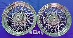 80 Spoke Twisted 16 Front/rear Wheel Set Harley Shovelhead Fl Flh Electra Glide