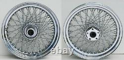 80 Twisted Spoke 16 Front/rear Wheel Set Harley Softail Heritage Fat Boy 86-99