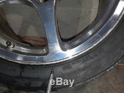 97-04 Corvette C5 5 Spoke Polished Front Rear Wheels 17/18 Rims Aa6388